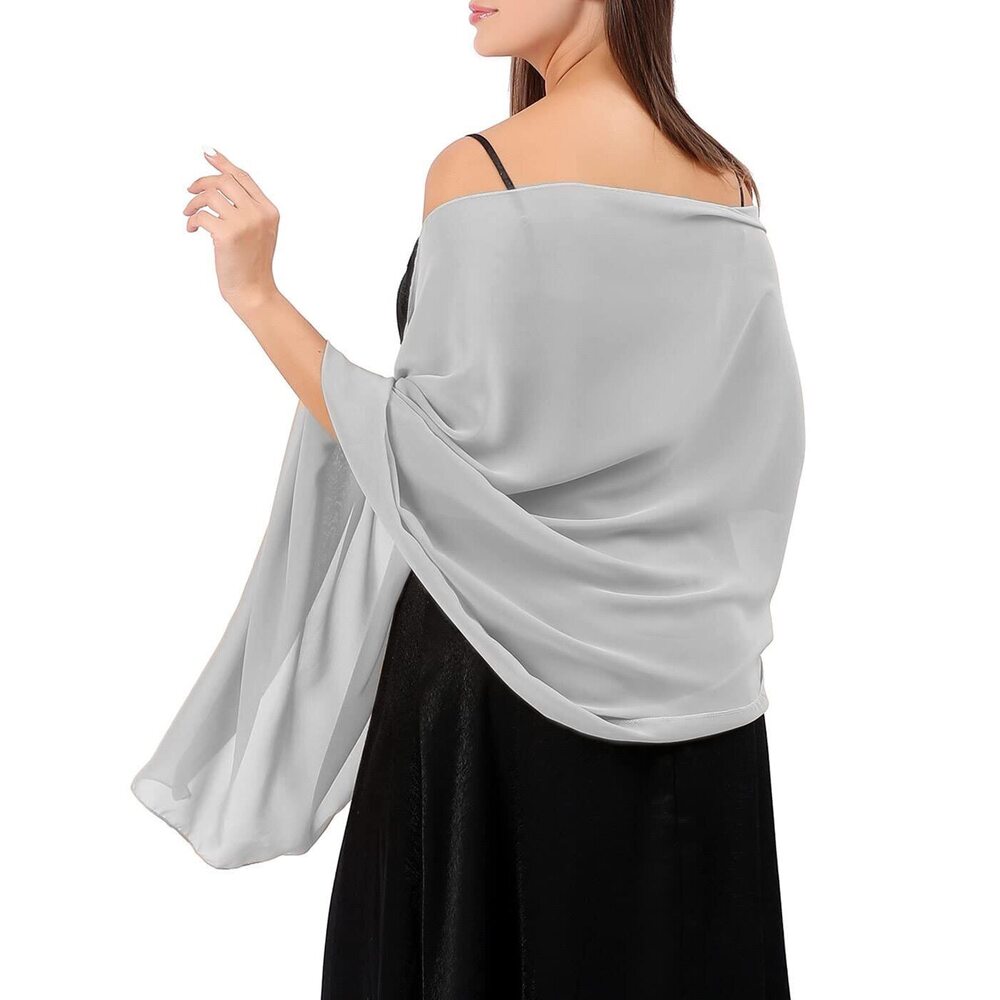 5824 Sheer Chiffon Shawls And Wraps For Evening Dresses Wedding Party Scarf